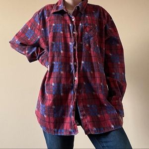 American Sweetheart floral pattern vintage flannel